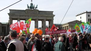 Equal Pay Day vor dem Brandenburger Tor