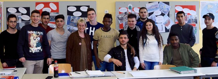 Besuch in einer Flüchtlingsklasse