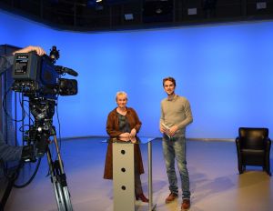 Gabriela Heinrich in der ARD.ZDF medienakademie in der Nürnberger Wallensteinstraße