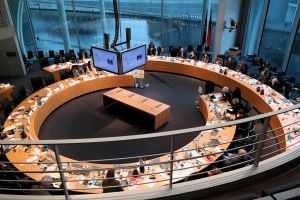 Konferenzsaal der No-Hate-Konferenz