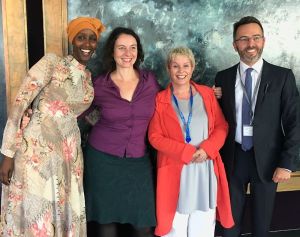 Hearing in Straßburg mit Sybille Fezer und Fatuma Musa Afrah 