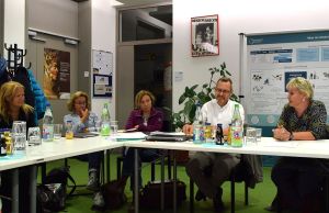 Gabriela Heinrich im Nürnberger Menschenrechtszentrum