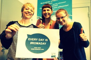 Die Mitarbeiterinnen des Minderheitensekretariats Judit Šołćina/Scholze, Wienke Reimer, Madlena Kowar